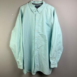 Ralph Lauren Button Down Shirt Mens 3XLT Light Blue Classic Fit Oxford Tall